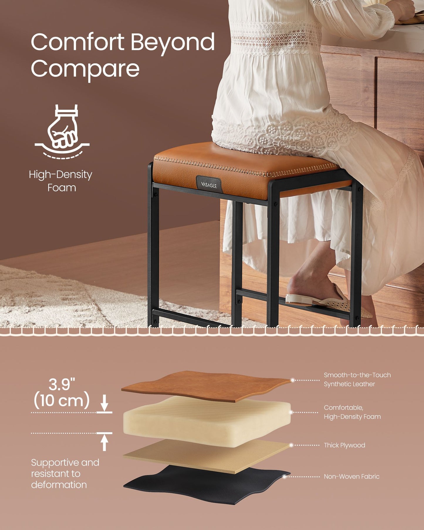 EKHO Collection - Counter Height Bar Stools Set of Two