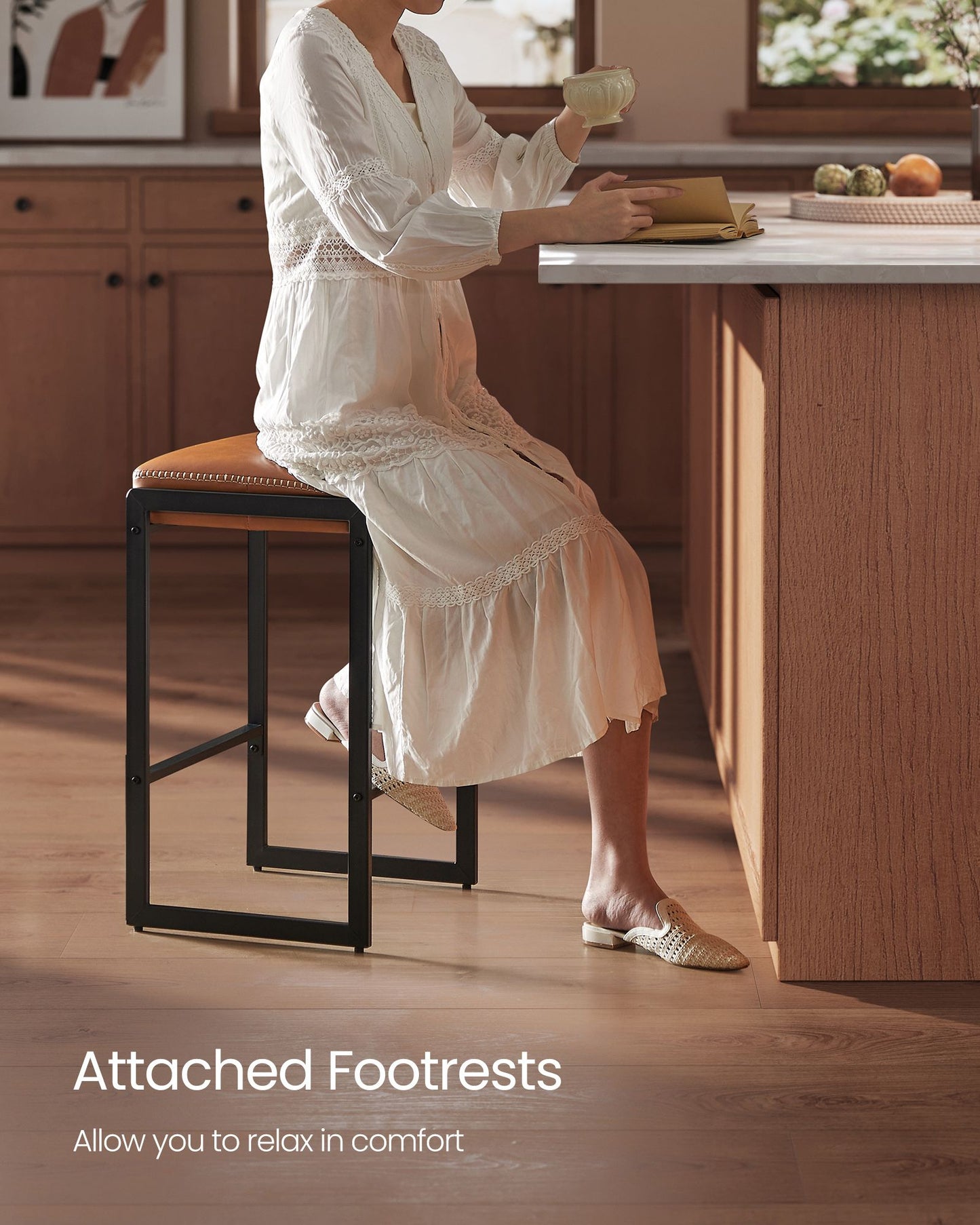 EKHO Collection - Counter Height Bar Stools Set of Two