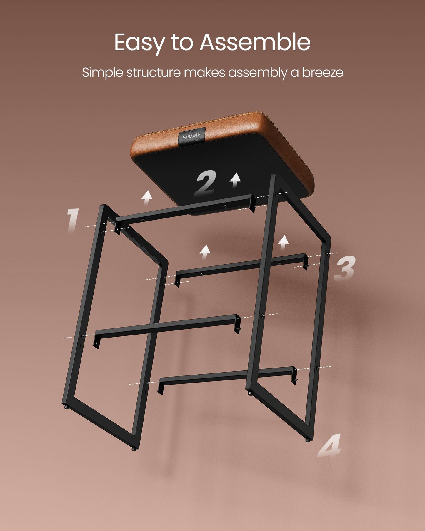 EKHO Collection - Counter Height Bar Stools Set of Two