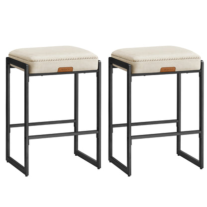 EKHO Collection - Bar Stools Set of 2, Cream White