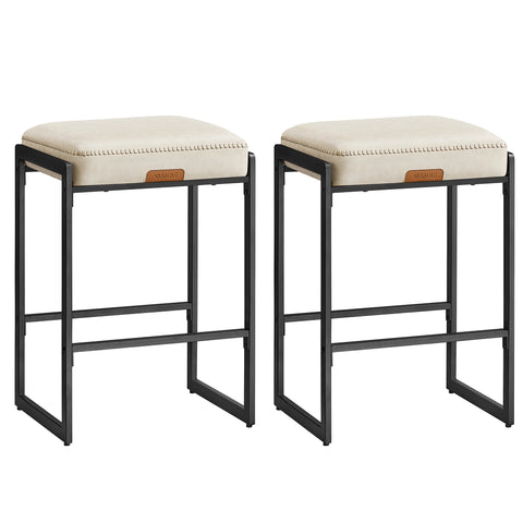 EKHO Collection - Bar Stools Set of 2, Cream White