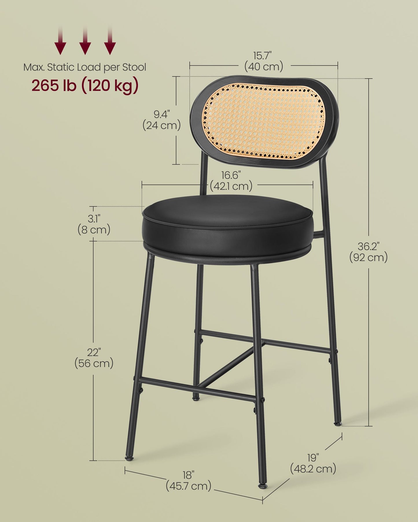 Bar Stools Set of 4 - image 9
