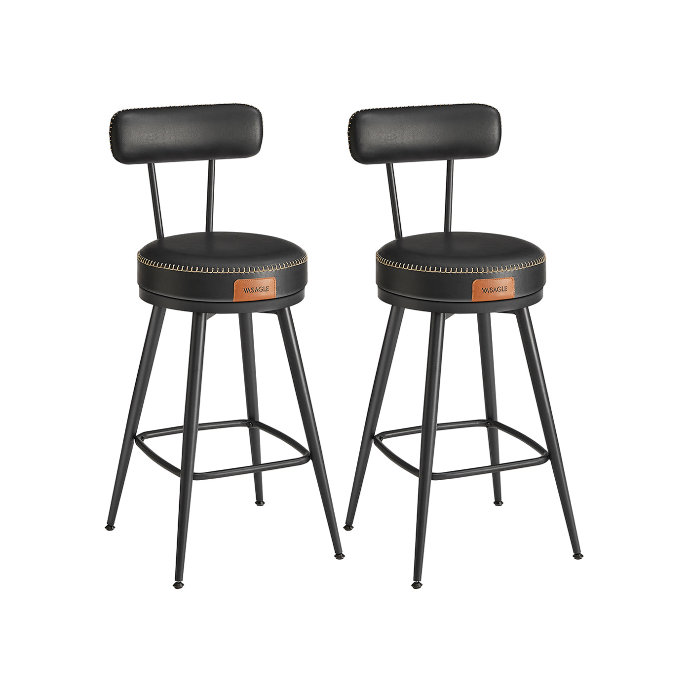 EKHO Collection - Bar Stools Set of 2, 25.6-Inch Tall