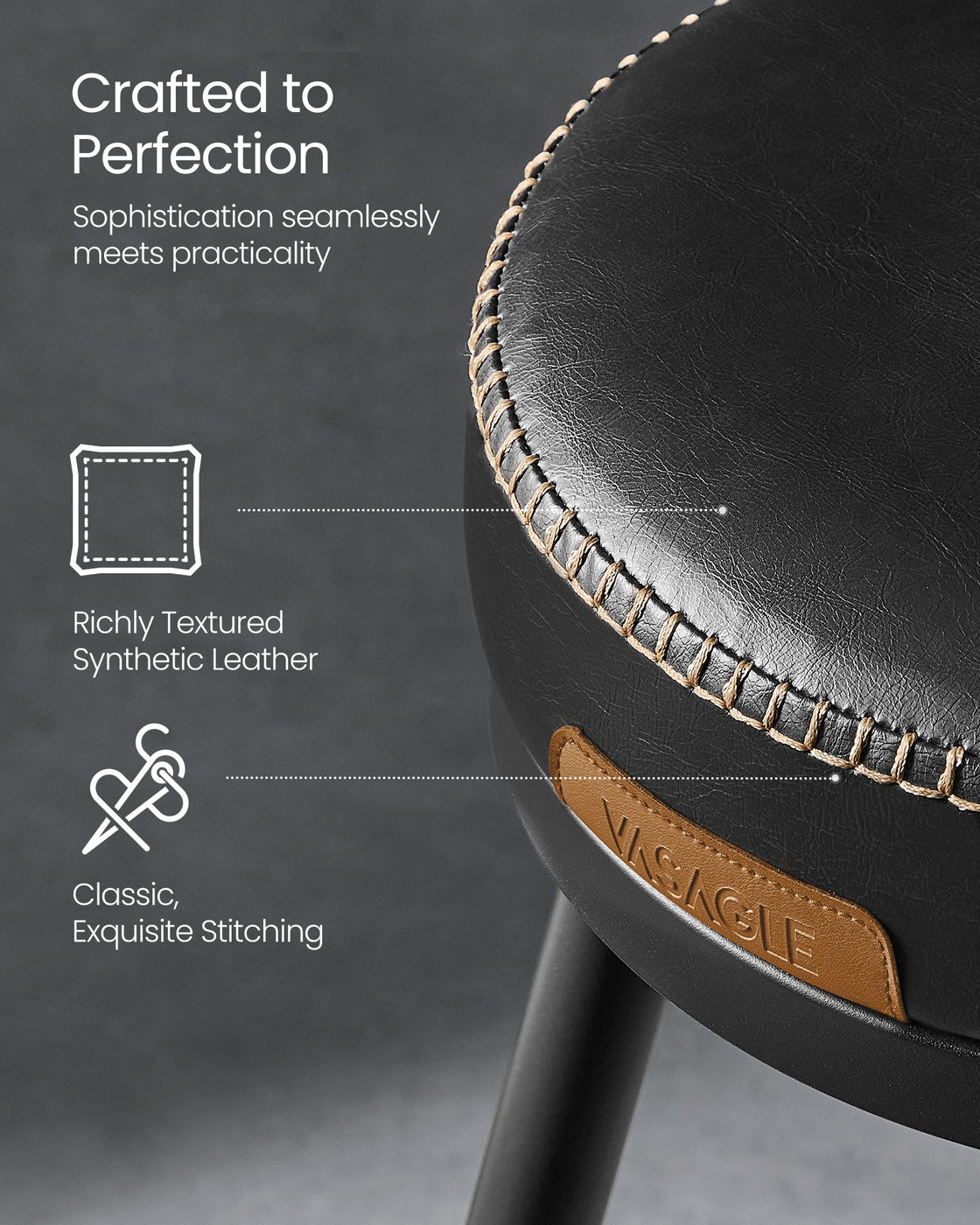 EKHO Collection - Bar Stools Set of 2, 25.6-Inch Tall