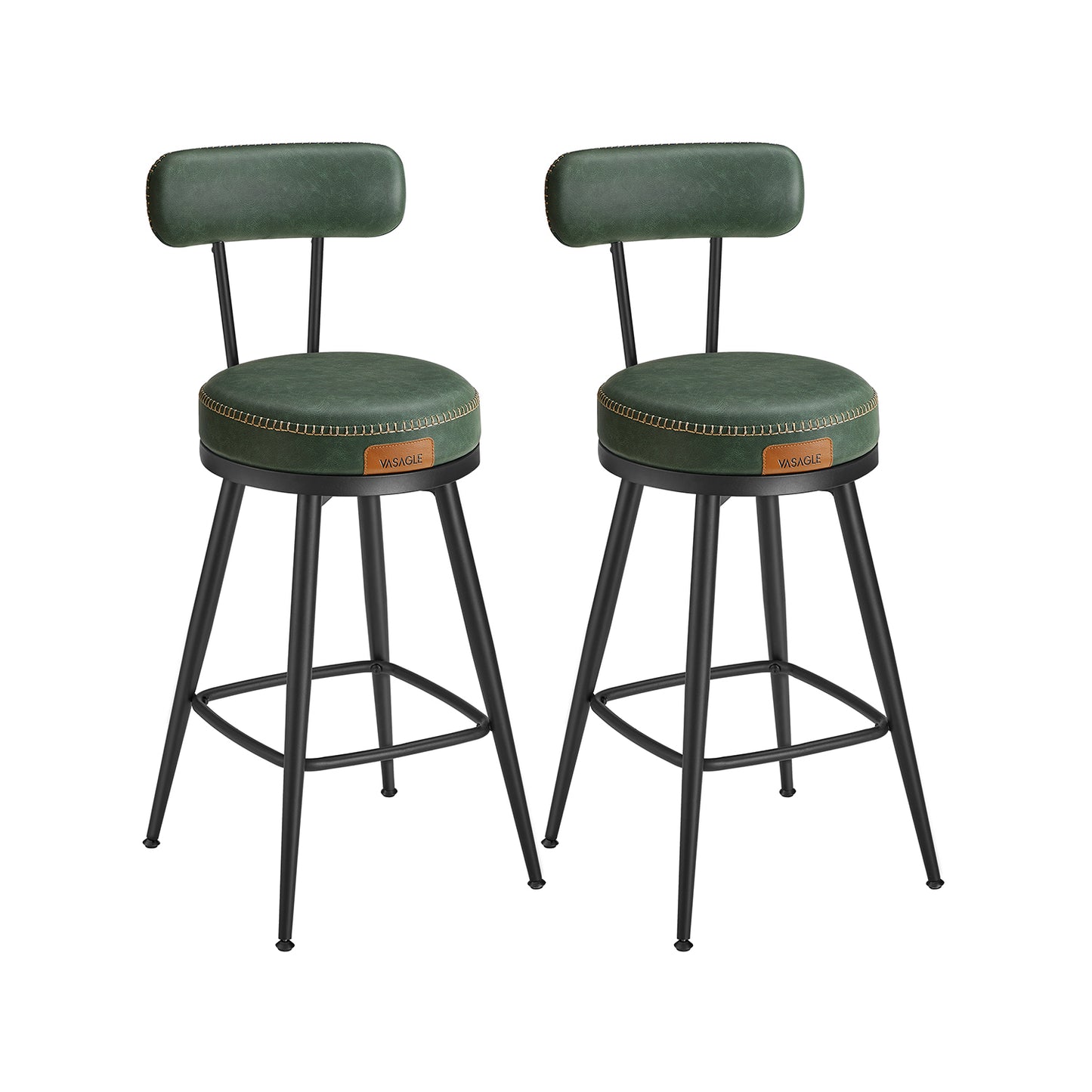 EKHO Collection - Bar Stools Set of 2, 25.6-Inch Tall