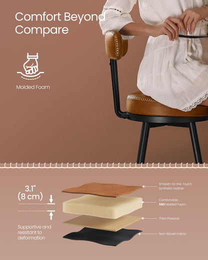 EKHO Collection - Bar Stools Set of 2, 25.6-Inch Tall