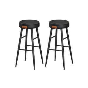 EKHO Collection - Bar Stools Set of 2, Ink Black
