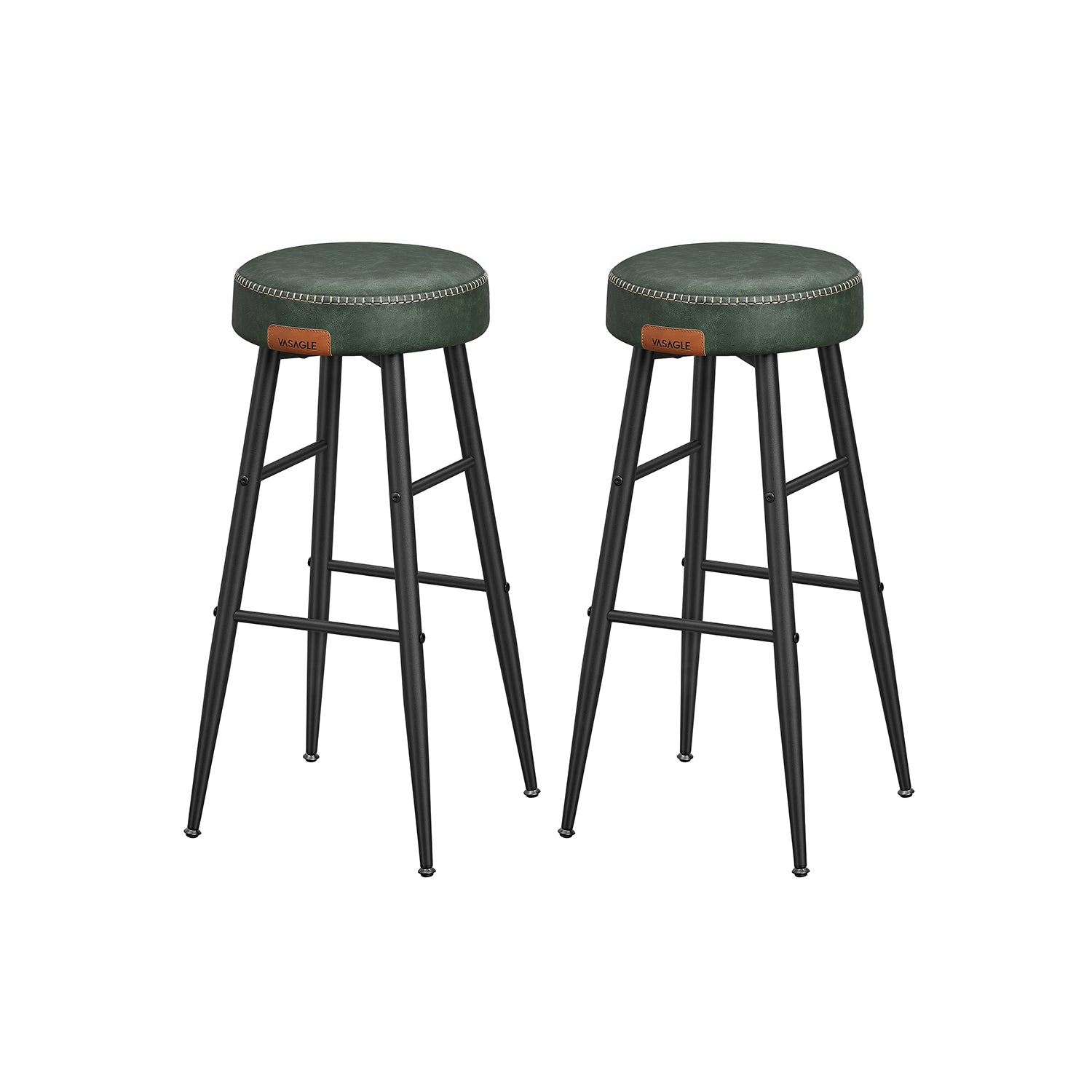EKHO Collection - Bar Stools Set of 2, Forest Green