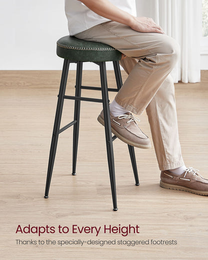EKHO Collection - Bar Stools Set of 2, Forest Green