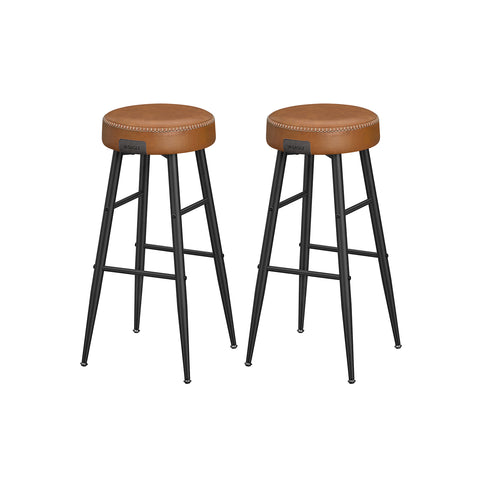 EKHO Collection - Bar Stools Set of 2, Camarel Brown