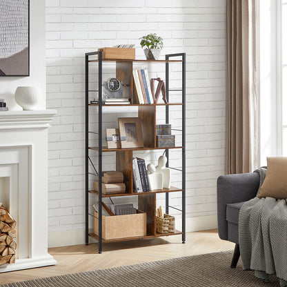 Bookshelf，5 Tier Living Room Shelf - image 3