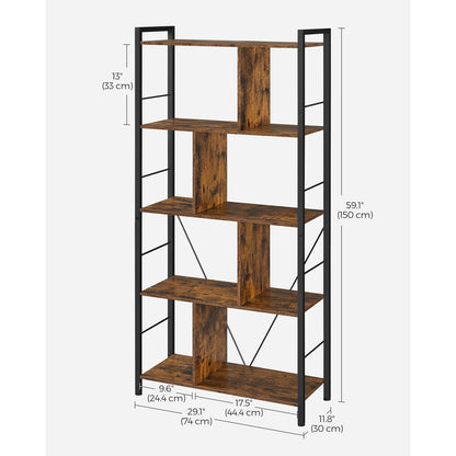 5 Tier Shelving Unit with Open Compartments