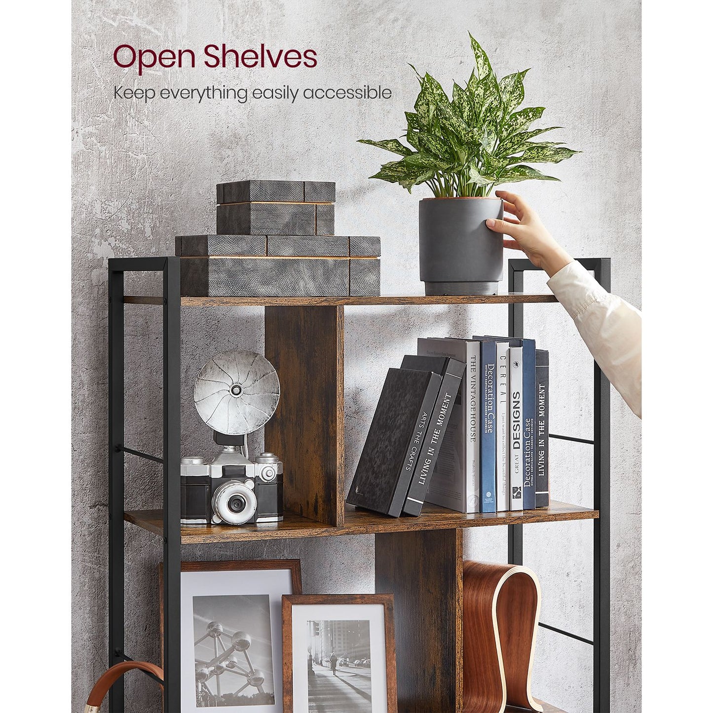 5 Tier Shelving Unit with Open Compartments
