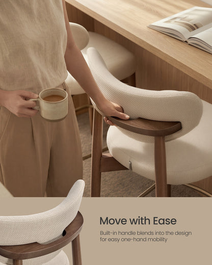 Upholstered wooden bar stool with back for kitchen island - image 41