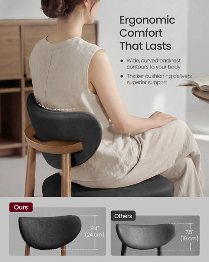Upholstered wooden bar stool with back for kitchen island - image 30