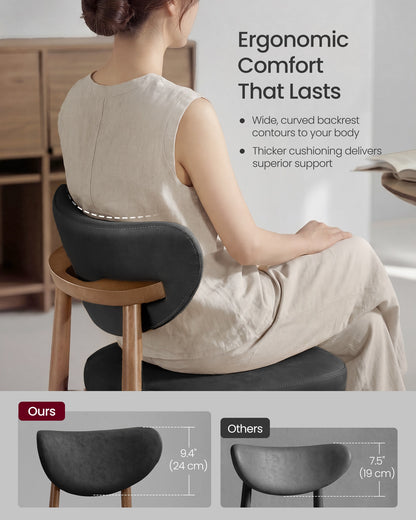 Upholstered wooden bar stool with back for kitchen island - image 4