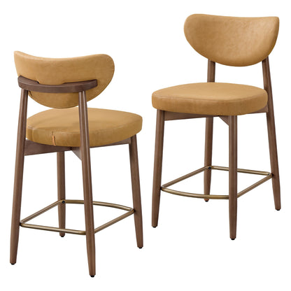 Upholstered wooden bar stool with back for kitchen island - image 56