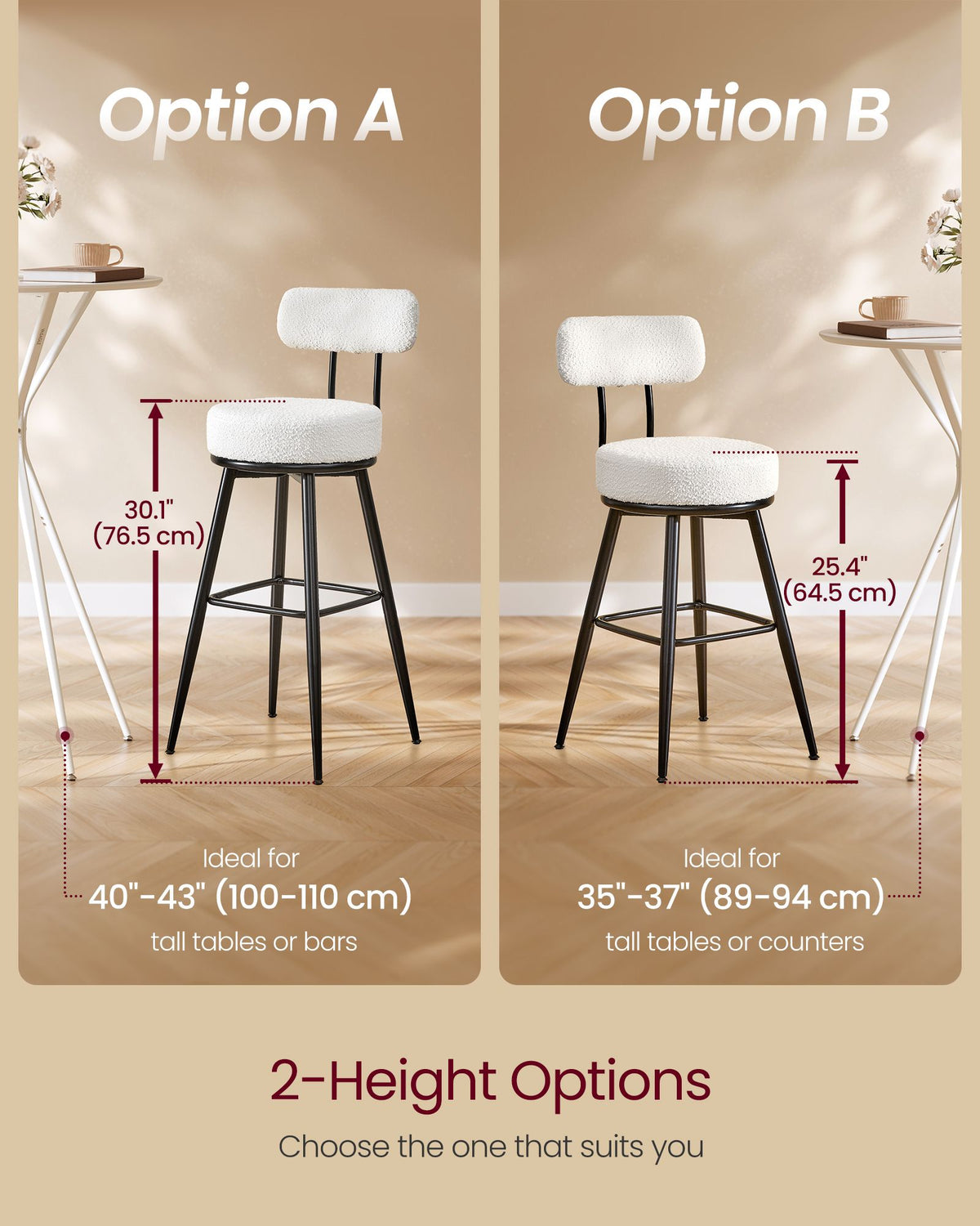 360° Swivel Bar Stools Set of 4 - image 7