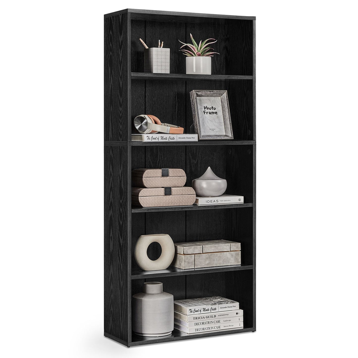 Bookshelf, 23.6 Inches Wide, 5-Tier Open Bookcase with Adjustable Storage Shelves, Floor Standing Unit - image 1
