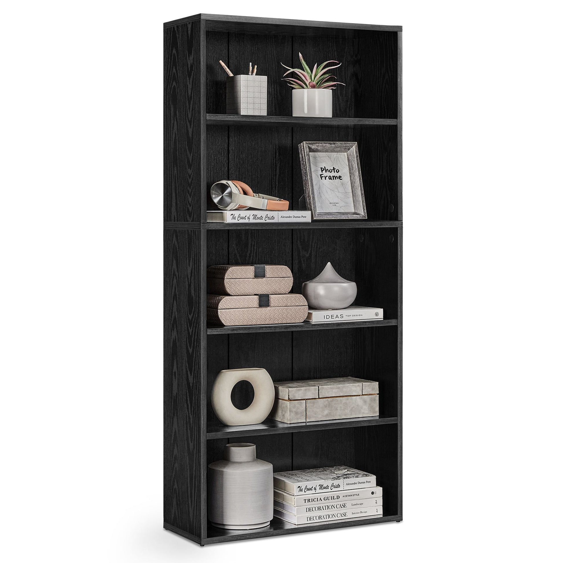 Bookshelf, 23.6 Inches Wide, 5-Tier Open Bookcase with Adjustable Storage Shelves, Floor Standing Unit - image 1