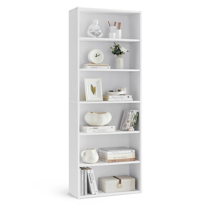 Bookshelf, 23.6 Inches Wide, 6-Tier Open Bookcase with Adjustable Storage Shelves, Floor Standing Unit - image 1