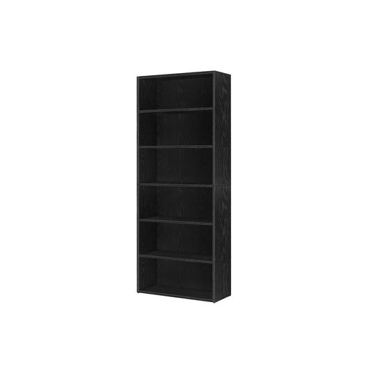 6-Tier Open Bookcase with Adjustable Storage Shelves