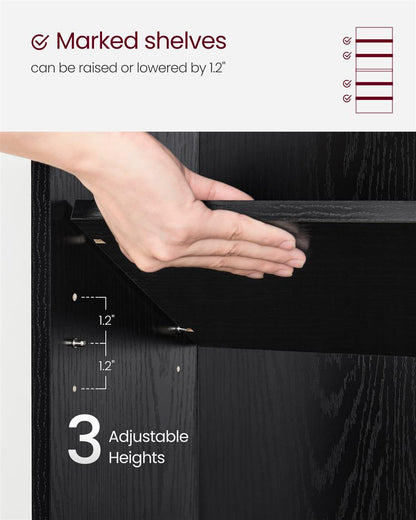 6-Tier Open Bookcase with Adjustable Storage Shelves