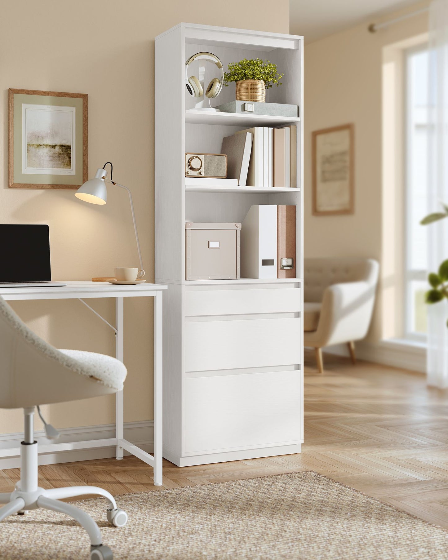 Bookshelf 180 cm Tall Bookcase with 3 Adjustable Shelves - image 6