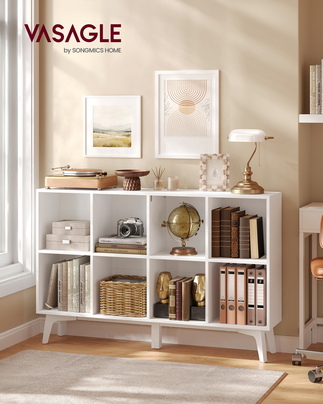 Mid-Century Modern 8-Cube Bookshelf - image 9