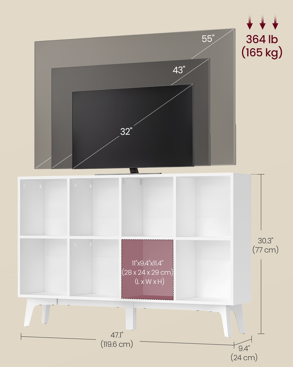 Mid-Century Modern 8-Cube Bookshelf - image 12