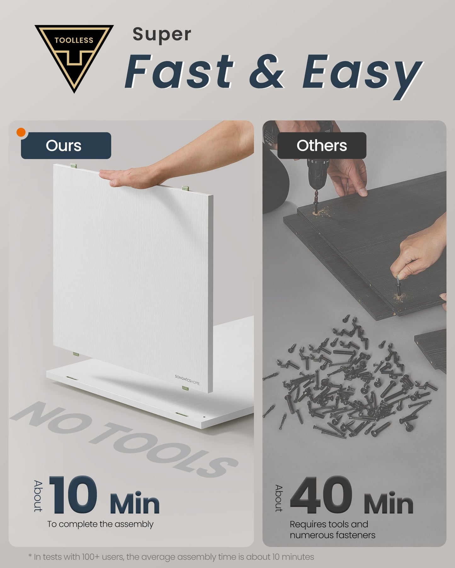 Superfast Toolless Assembly-Cube Storage Organizer