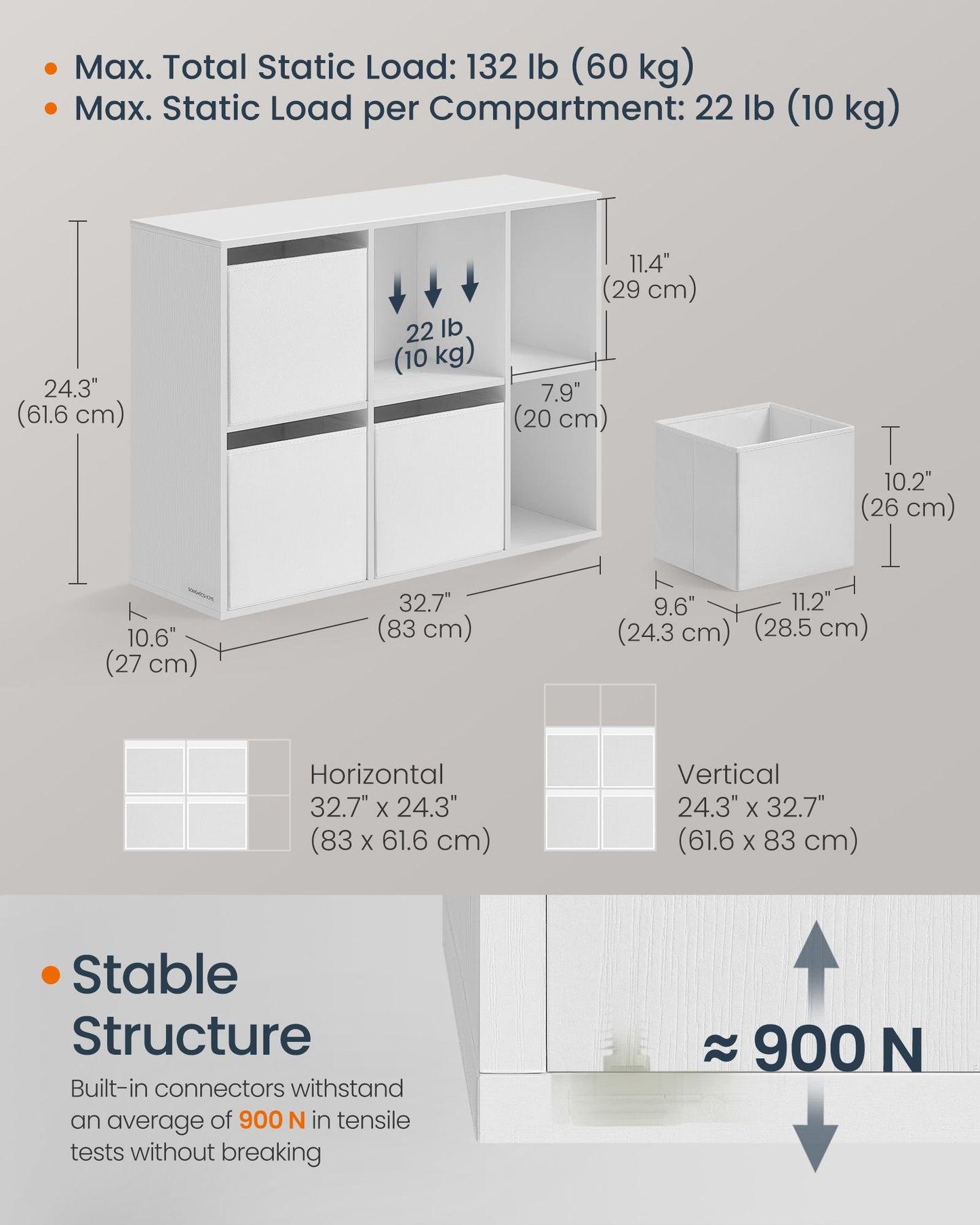 Superfast Toolless Assembly-Cube Storage Organizer