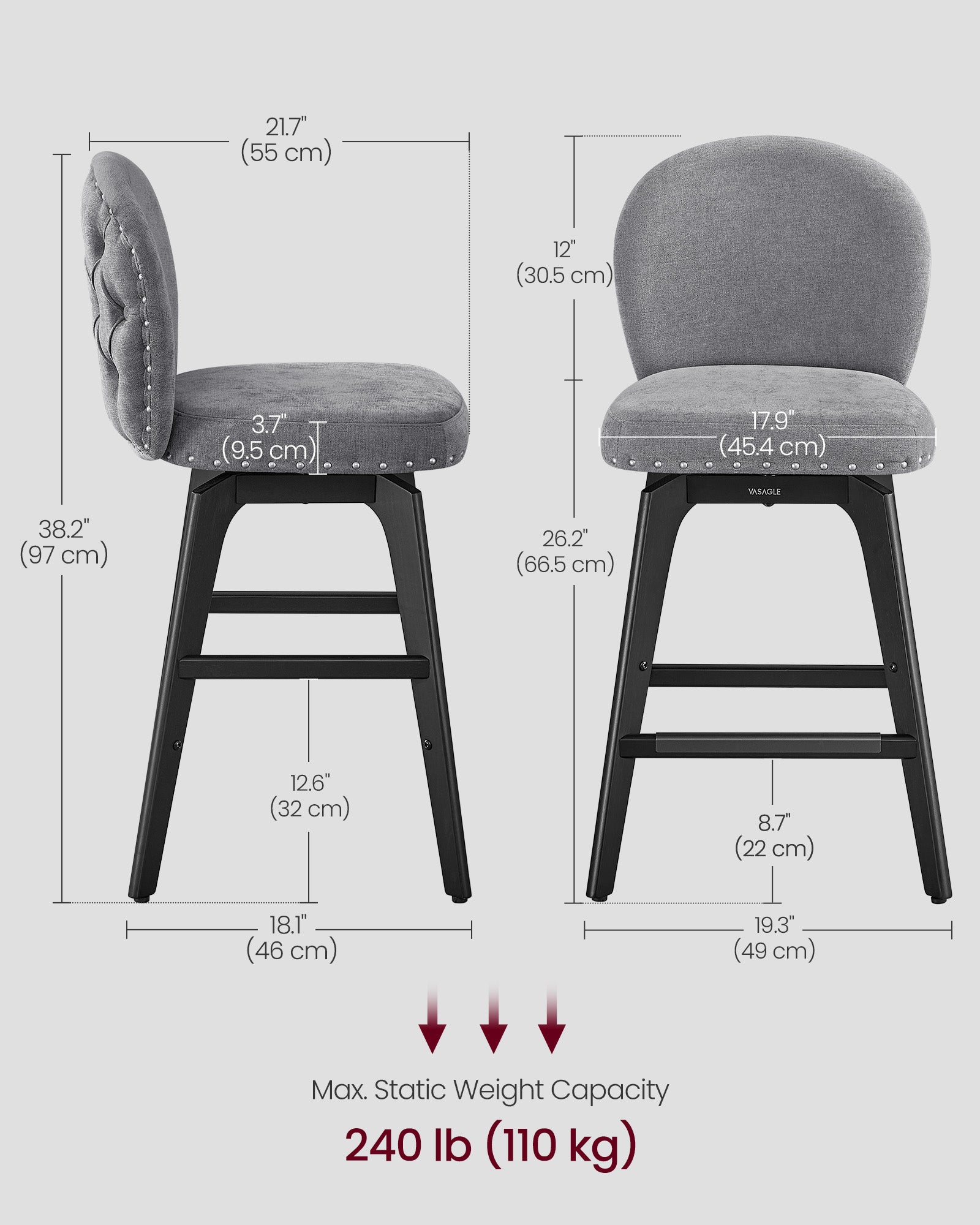 Bar Stools Set of 4 - image 6