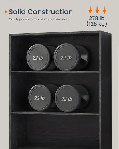 Home Book Shelf 6-Tier Floor Standing Bookcase 70.4 Inches Tall Snow White - image 14