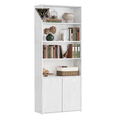 Home Book Shelf 6-Tier Floor Standing Bookcase 70.4 Inches Tall Snow White - image 15