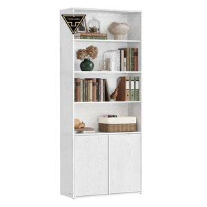 Home Book Shelf 6-Tier Floor Standing Bookcase 70.4 Inches Tall Snow White - image 15