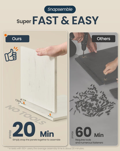 Shoe Cabinet, Snapsemble Superfast Assembly, Shoe Storage Cabinet for Entryway with 2 Flip Drawers - image 4