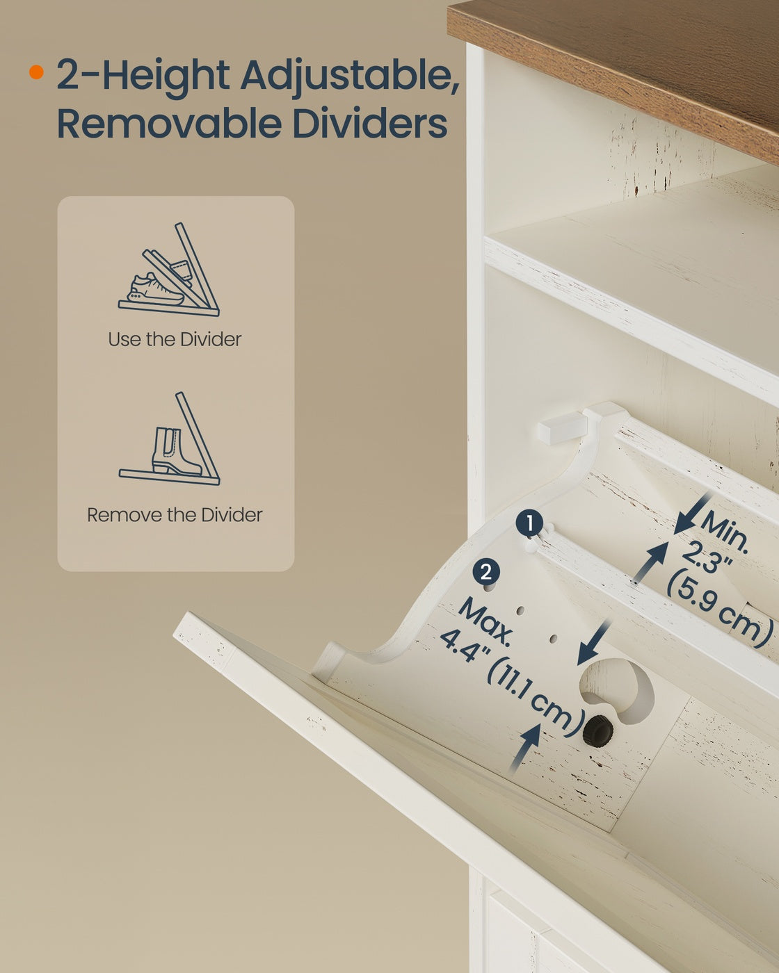 Shoe Cabinet, Snapsemble Superfast Assembly, Shoe Storage Cabinet for Entryway with 2 Flip Drawers - image 7
