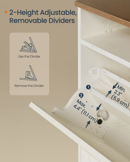 Shoe Cabinet, Snapsemble Superfast Assembly, Shoe Storage Cabinet for Entryway with 2 Flip Drawers - image 7
