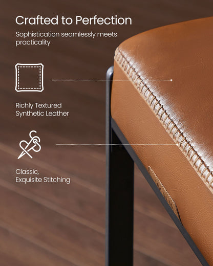 EKHO Collection Bar Stools Set of 3, Caramel Brown