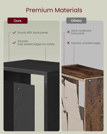 Bookshelf, 4-Tier, 9.4 x 11.8 x 41.7 Inches, Ebony Black - image 5