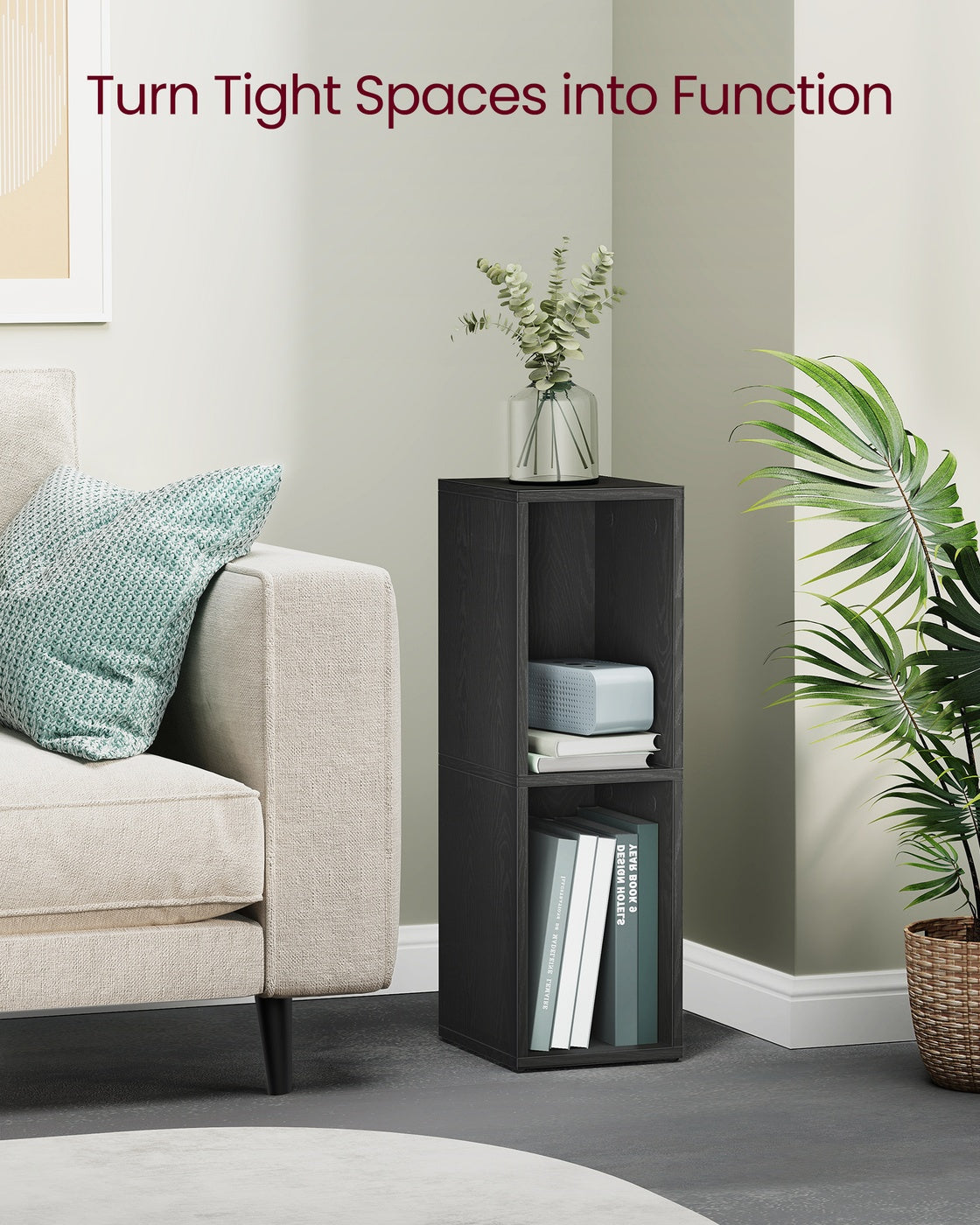 Bookshelf, 4-Tier, 9.4 x 11.8 x 41.7 Inches, Ebony Black - image 24