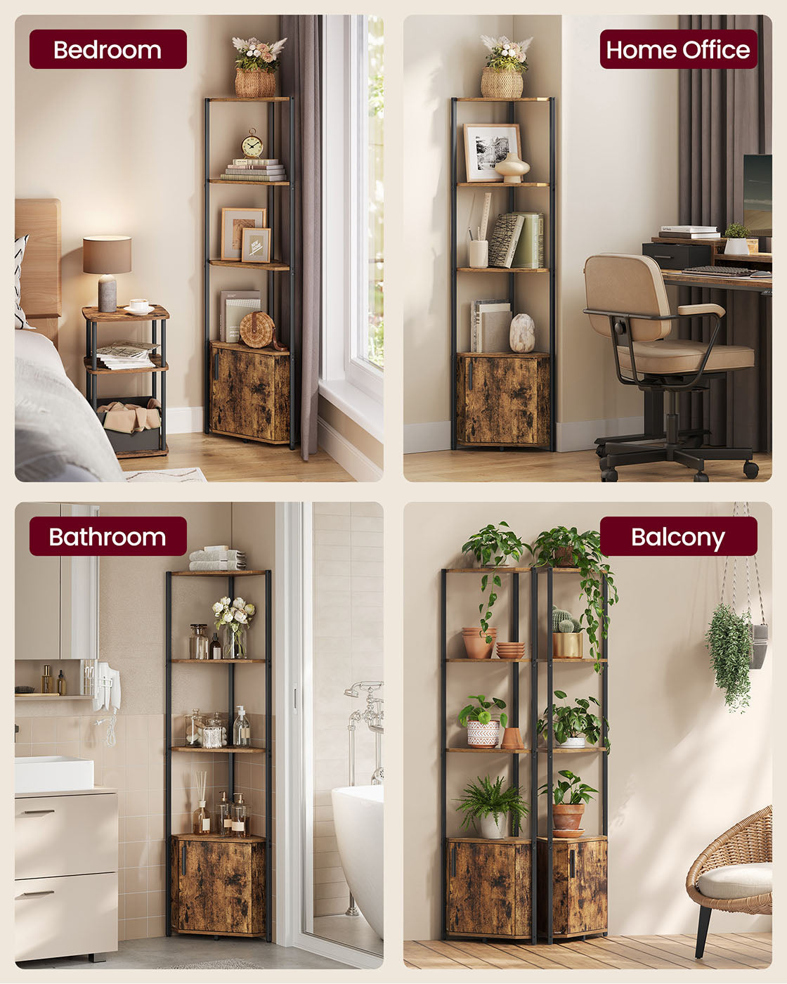 5-Tier Corner Shelving Unit