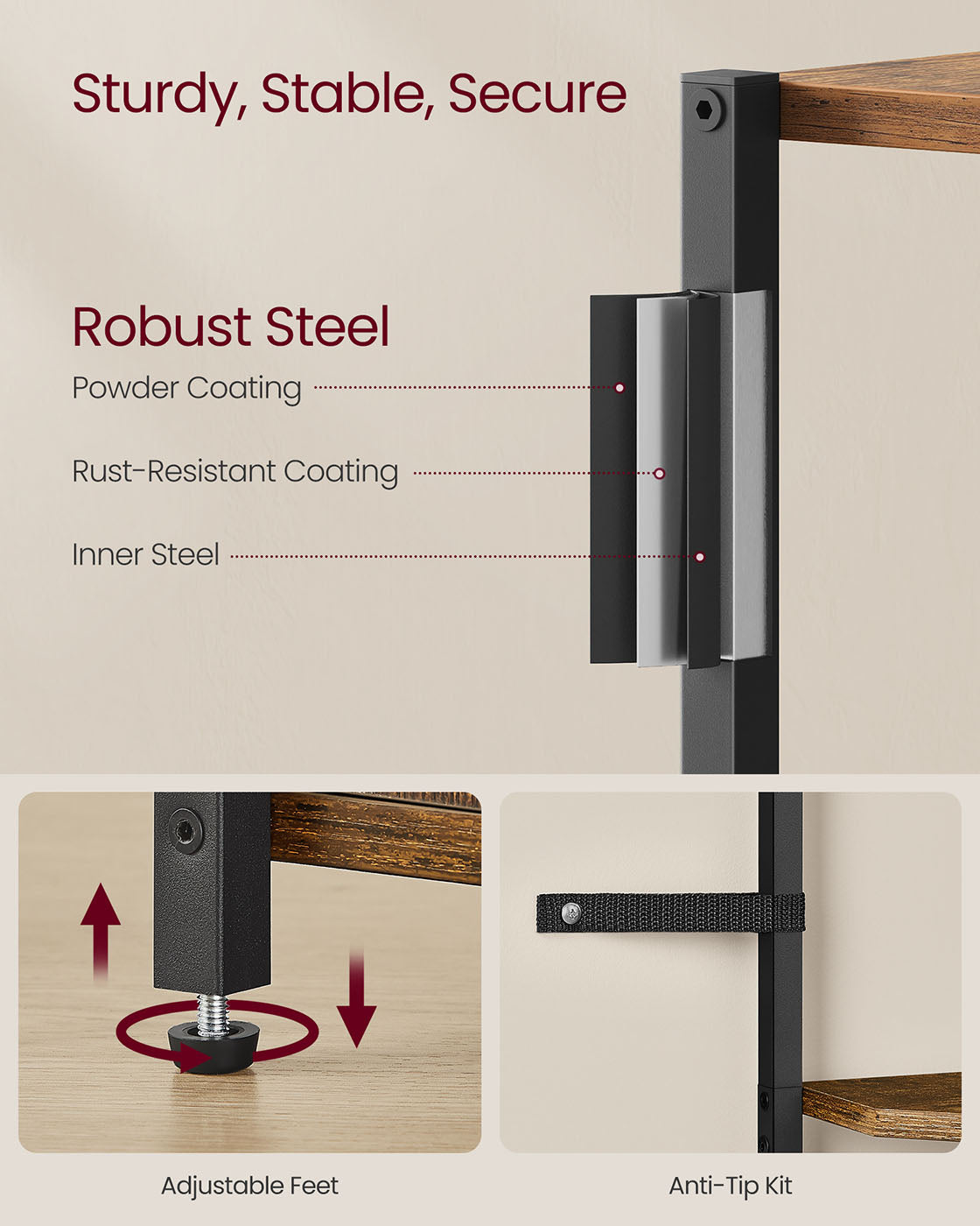 5-Tier Corner Shelving Unit