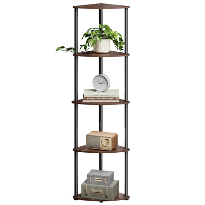 Corner Shelf, Superfast Toolless Assembly, 5-Tier Corner Standing Shelf, Corner Shelf Stand