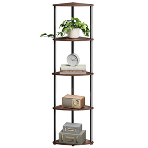 Corner Shelf, Superfast Toolless Assembly, 5-Tier Corner Standing Shelf, Corner Shelf Stand