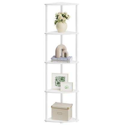 Corner Shelf, Superfast Toolless Assembly, 5-Tier Corner Standing Shelf, Corner Shelf Stand