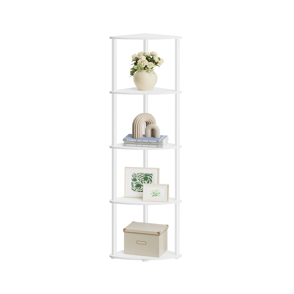 Corner Shelf, Superfast Toolless Assembly, 5-Tier Corner Standing Shelf, Corner Shelf Stand
