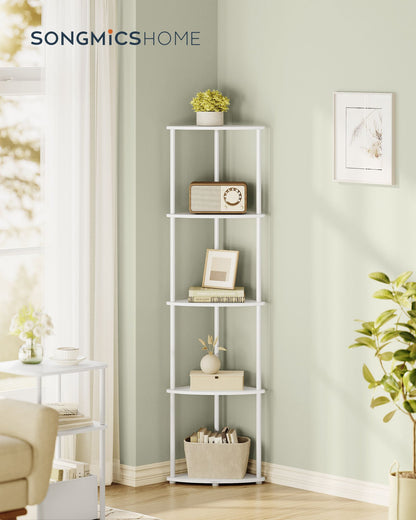 Corner Shelf, Superfast Toolless Assembly, 5-Tier Corner Standing Shelf, Corner Shelf Stand