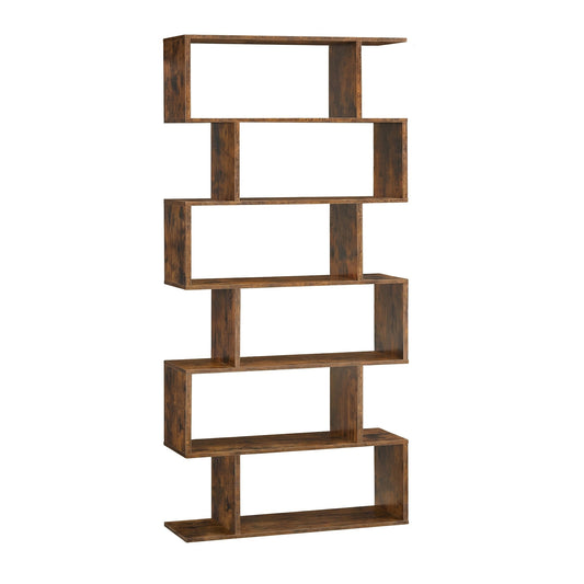 Bookshelf, 6-Tier Bookcase, Room Divider - image 1